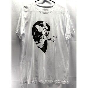 K And T Apparel Minnie Mouse White T Shirt Sz L